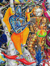 ericmassholder-4-Pan & Amor 210 x 160 oil-2007