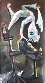 Eric Massholder, « Danger Game », 2018, Oil on canvas, 125 x 70 cm