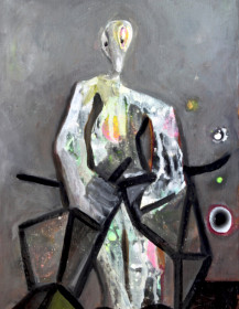 Eric Massholder, « The Worker », 2018, Oil on canvas, 37 x 32 cm