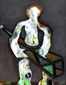 Eric Massholder, « The Worker », 2018, Oil on canvas, 37 x 32 cm