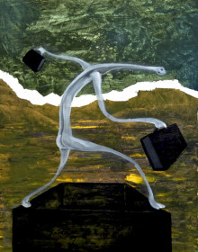 Eric Massholder, « The Thief », 2018, Oil on paper, 56 x 44 cm