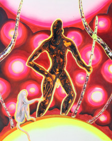 Eric Massholder, « Mythos Mensch 2 », 2013, oil on paper, 80 x 60 cm