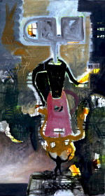 Eric Massholder, « Totem », 2018, Oil on canvas, 105 x 60 cm