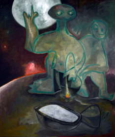 Eric Massholder, « New Beginnings », Oil on canvas, 160 x 130 cm