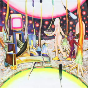 Eric Massholder, « The Gift », 2013, Oil on canvas, 200 x 200 cm