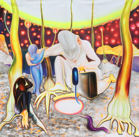 Eric Massholder, « L’Arrivée », 2013, Oil on canvas, 200 x 200 cm