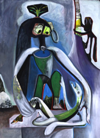 Eric Massholder, « The Helper », 2018, Oil on Canvas, 100 x 70 cm
