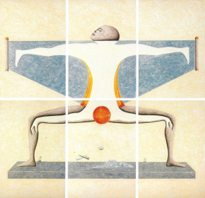 Eric Massholder, « Spannweite-Span », Mixed media on paper, 210 x 225 cm