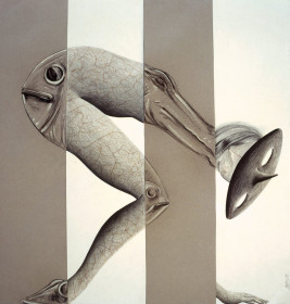 Eric Massholder, « Looking Deep », Mixed media on paper