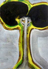 Eric Massholder, « Untitled », Mixed media on wood, 13.5 x 9.5 cm