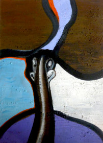 Eric Massholder, « Untitled », Mixed media on paper, 25 x 18 cm