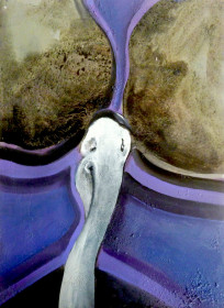 Eric Massholder, « Untitled », Mixed media on paper, 25 x 18 cm