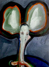 Eric Massholder, « Untitled », Mixed media on paper, 25 x 18 cm