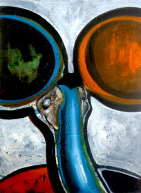 Eric Massholder, « Untitled », Mixed media on paper, 25 x 18 cm