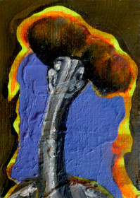 Eric Massholder, « Untitled », Mixed media on wood, 11 x 8 cm
