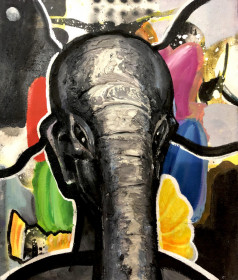 Eric Massholder, « Untitled », Mixed media on canvas, 20 x 21.5 cm