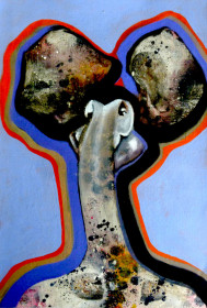 Eric Massholder, « Untitled », Mixed media on canvas, 31 x 20 cm
