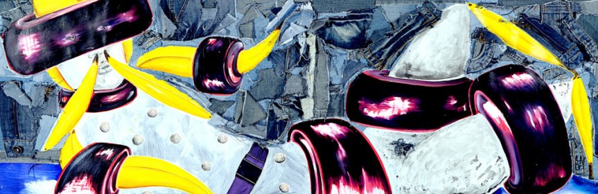 Eric Massholder, « Modefication  - 17 », Mixed media, 140 x 50 cm