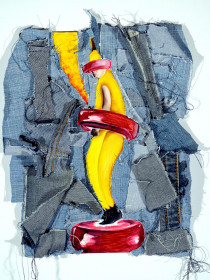 Eric Massholder, « Modefication  - 09 », Mixed media, 35 x 25 cm