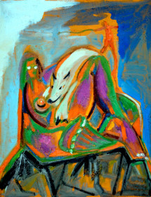 Eric Massholder, « Monte Verità », 2014, Mixed media on paper, 56 x 44 cm