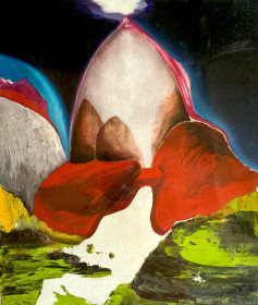 Eric Massholder, « Monte Verità », 2014, Mixed media on canvas, 36.5 x 31 cm