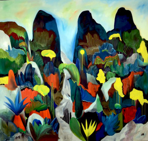 Eric Massholder, « Monte Verità », Oil on canvas, 200 x 200 cm
