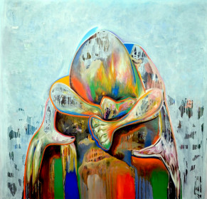 Eric Massholder, « Monte Verità », 2018, Oil on canvas, 200 x 200 cm