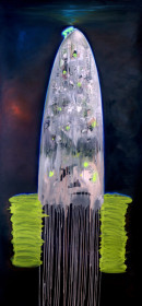 Eric Massholder, « Monte Verità », 2015, Oil on canvas, 200 x 110 cm