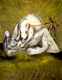 Eric Massholder, « Monte Verità », 2014, Mixed media on paper, 56 x 44 cm