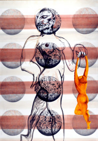 Eric Massholder, « Homme et Femme », 2006, Oil on canvas, 200 x 140 cm