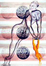 Eric Massholder, « L'Appui d'Esprit », 2006, Oil on canvas, 200 x 140 cm