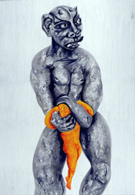 Eric Massholder, « Oh Mama Feels Danger », 2006, Oil on canvas, 200 x 140 cm