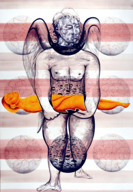 Eric Massholder, « Hypnose », 2006, Oil on canvas, 200 x 140 cm