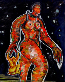 Eric Massholder, « The Walker », 2003, Oil on canvas, 70 x 60 cm