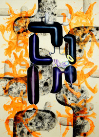 Eric Massholder, Mixed media on canvas, 200 x 140 cm